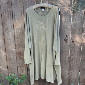 Eskandar Light Green Poncho